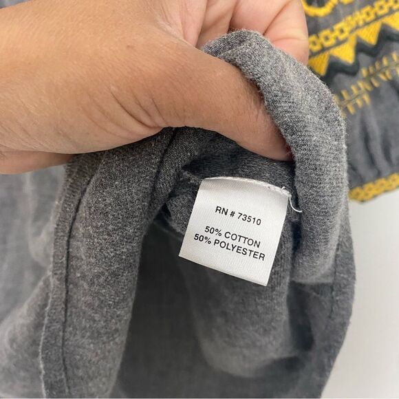 Forever 21 Knit Gray Leather Trim Cozy Fall Poncho Sweater Size XS - Picture 4 of 6